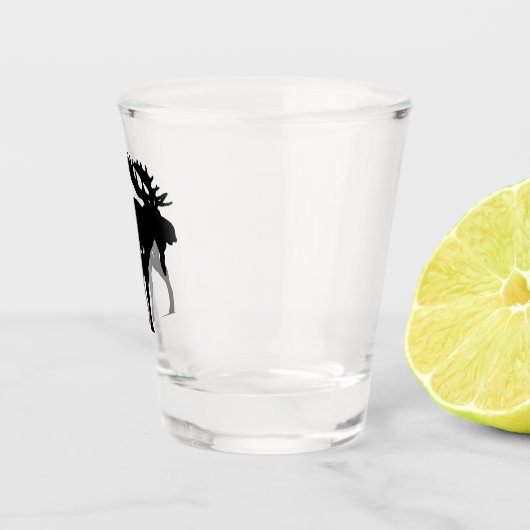 Personalisierter Elch Schnapsglas (Rechts)