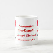 Personalisierter Elefant 16 . Geburtstag Kaffeetasse (Mittel)