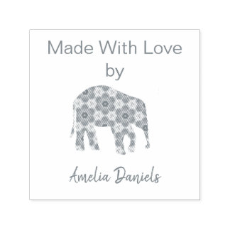 Personalisierter Elefant aus Liebe Permastempel