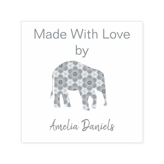 Personalisierter Elefant aus Liebe Permastempel (Design)