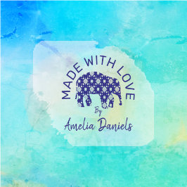 Personalisierter Elefant aus Liebe Permastempel