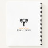 Personalisierter Elefant aus schwarz-weißer Linie Notizblock (Rückseite)