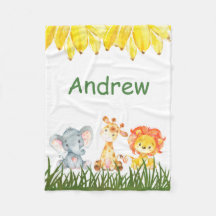 Personalisierter Elefant Children's Fleece Blanket