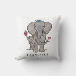 Personalisierter Elefant und Babykissen Kissen