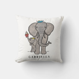 Personalisierter Elefant und Babykissen Kissen