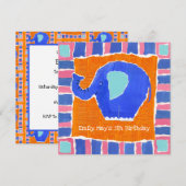 Personalisierter Elefant zum Geburtstag (Vorne/Hinten)