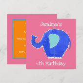 Personalisierter Elefant zum Geburtstag (Vorne/Hinten)