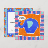 Personalisierter Elefant zum Geburtstag (Vorne/Hinten)