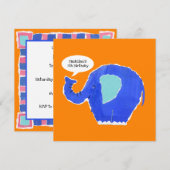 Personalisierter Elefant zum Geburtstag (Vorne/Hinten)