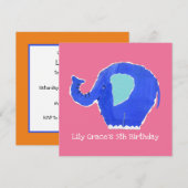 Personalisierter Elefant zum Geburtstag (Vorne/Hinten)