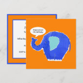 Personalisierter Elefant zum Geburtstag (Vorne/Hinten)