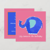 Personalisierter Elefant zum Geburtstag (Vorne/Hinten)