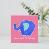 Personalisierter Elefant zum Geburtstag (Stehend Vorderseite)