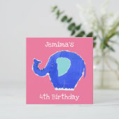 Personalisierter Elefant zum Geburtstag (Stehend Vorderseite)