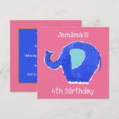 Personalisierter Elefant zum Geburtstag (Vorne/Hinten)
