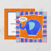 Personalisierter Elefant zum Geburtstag (Vorne/Hinten)