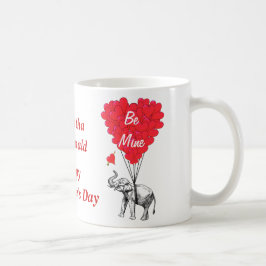 Personalisierter ElefantenValentinstag Kaffeetasse