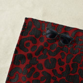Personalisierter Elegant Dark Red Black Leopard Strandtuch (Beispiel)