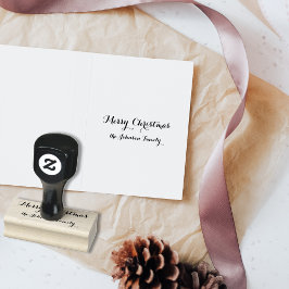 Personalisierter Elegant - Name der Weihnachtsfami Gummistempel