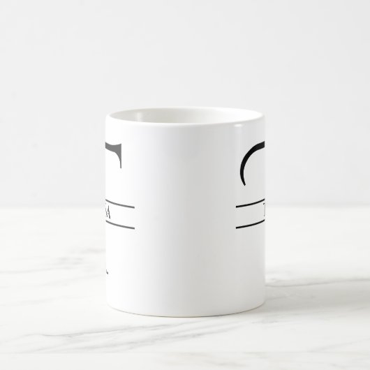 Personalisierter Eleganter Anfangsbrief T Kaffeetasse (Mittel)