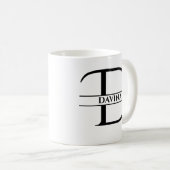 Personalisierter Eleganter Anfangsbuchstabe D Kaffeetasse (VorderseiteRechts)