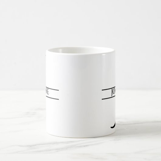Personalisierter Eleganter Anfangsbuchstabe J Kaffeetasse (Mittel)