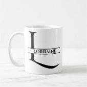 Personalisierter Eleganter Anfangsbuchstabe L Kaffeetasse (Links)