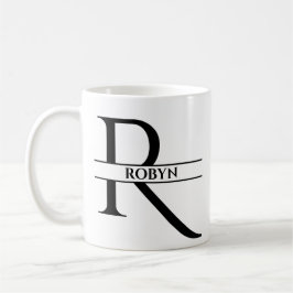 Personalisierter Eleganter Anfangsbuchstabe R Kaffeetasse