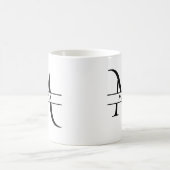 Personalisierter Eleganter Anfangsbuchstaben M Kaffeetasse (Mittel)