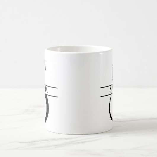 Personalisierter Eleganter Anfangsbuchstaben S Kaffeetasse (Mittel)