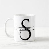 Personalisierter Eleganter Anfangsbuchstaben S Kaffeetasse (Links)