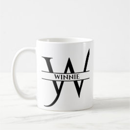 Personalisierter Eleganter Anfangsbuchstaben W Kaffeetasse