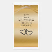 Personalisierter Eleganter Arch Golden 50 Jahre Serviette (Vorderseite)