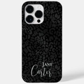 Personalisierter Eleganter Black Leopard Case-Mate iPhone Hülle (Rückseite)