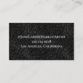 Personalisierter Eleganter Black Leopard Makeup Ar Visitenkarte (Rückseite)