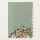Personalisierter Eleganter Blumenplaner Planer (Rückseite)