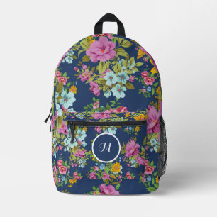 Personalisierter Eleganter Boho-Blumen-Wildblumen- Bedruckter Rucksack