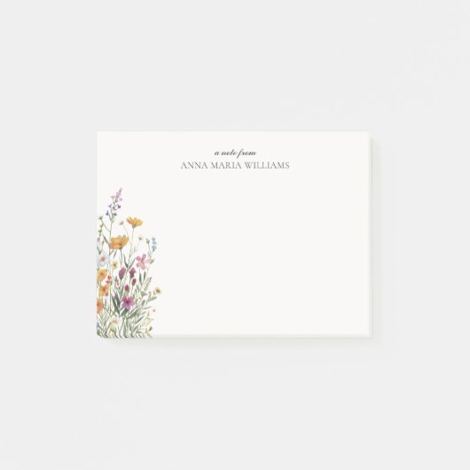 Personalisierter Eleganter Boho Chic Post-it Klebezettel (Vorderseite)