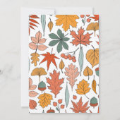 Personalisierter Eleganter botanischer Erntedank Einladung (Rückseite)