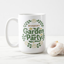 Personalisierter eleganter botanischer Gartenparty Kaffeetasse