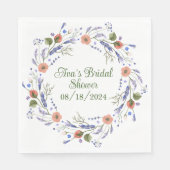 Personalisierter, eleganter Cocktail Party Dusche Serviette (Vorderseite)