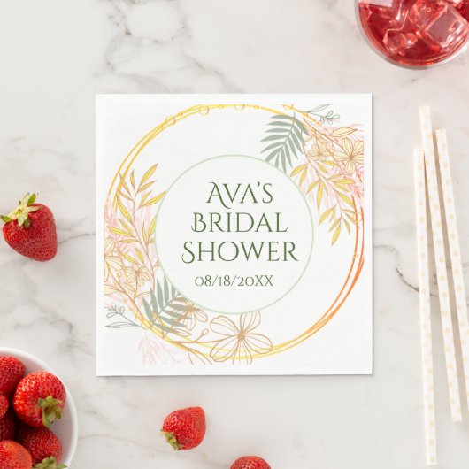 Personalisierter, eleganter Cocktail Party Dusche Serviette (Beispiel)