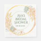 Personalisierter, eleganter Cocktail Party Dusche Serviette (Vorderseite)