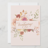 Personalisierter Eleganter Erntedank unterhaltsam Einladung (Rückseite)