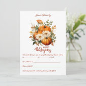 Personalisierter Eleganter Erntedank unterhaltsam Einladung (Stehend Vorderseite)