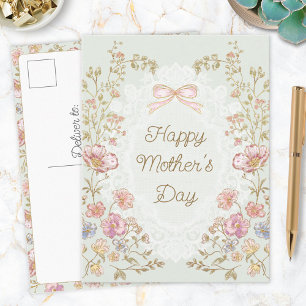 Personalisierter Eleganter Floraler Alles Liebe zu Postkarte