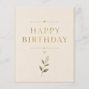 Personalisierter eleganter Geburtstag mit Antikgol Flyer