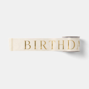 Personalisierter eleganter Geburtstag mit Antikgol Satinband