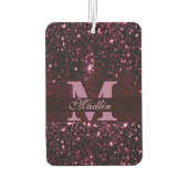 personalisierter eleganter Glitzer Autolufterfrischer (Rückseite)