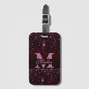 personalisierter eleganter Glitzer Gepäckanhänger